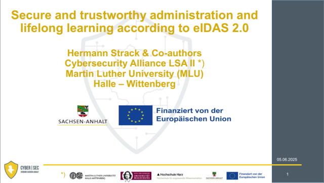 Secure and trustworthy administration and lifelong learning according to eIDAS 2.0